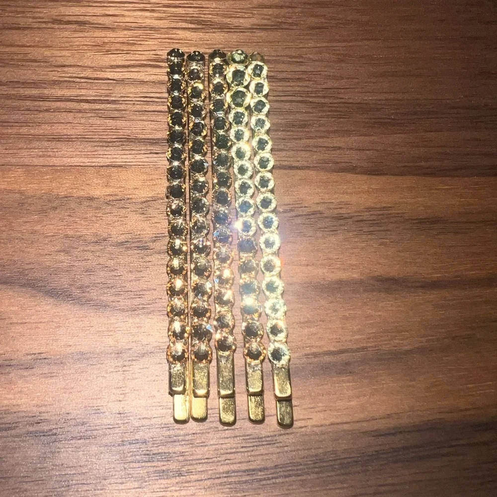 18k‎ gold  plated Austrian Bobby Pin set